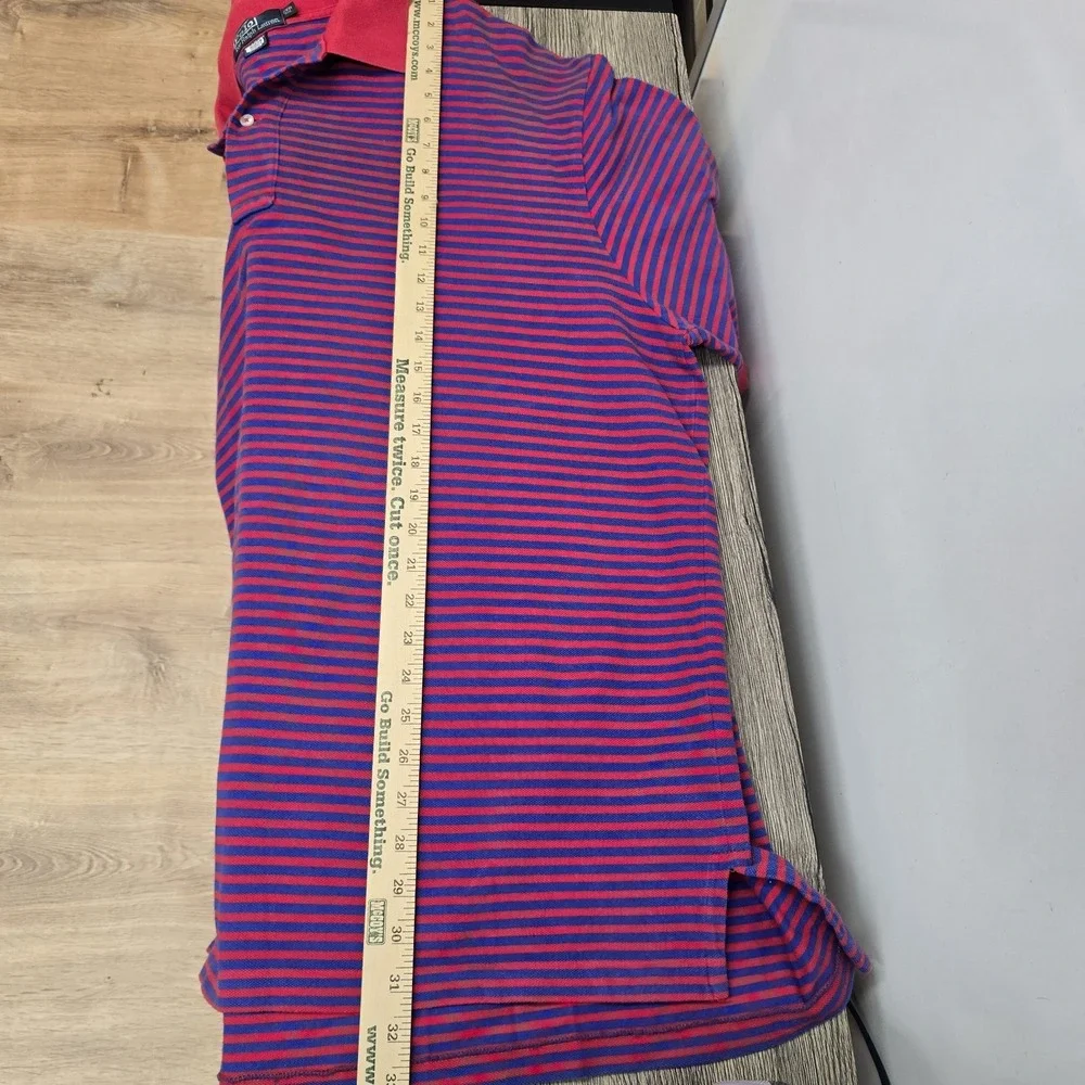 Polo By Ralph Lauren Shirt Mens 2XB Blue Red Green‎ Pony 2 Button Preppy Classic